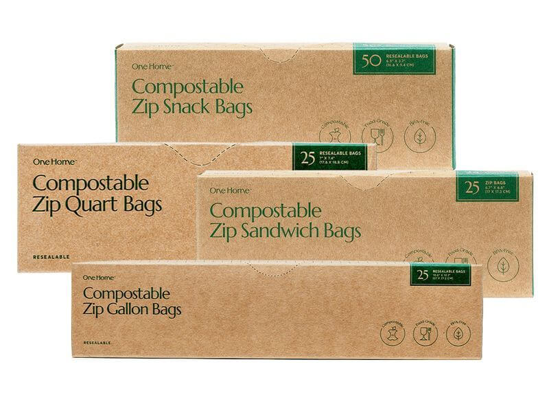 Cleanomic compostable* Zip Bags