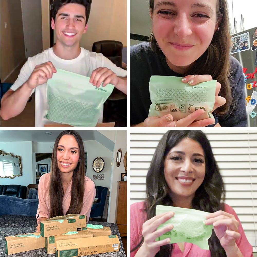 Cleanomic compostable* Zip Bags