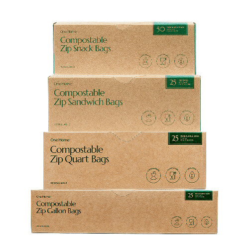 Cleanomic compostable* Zip Bags